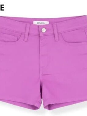 Zenana Outfitters Lavender Purple Women's Stretch Jean Shorts